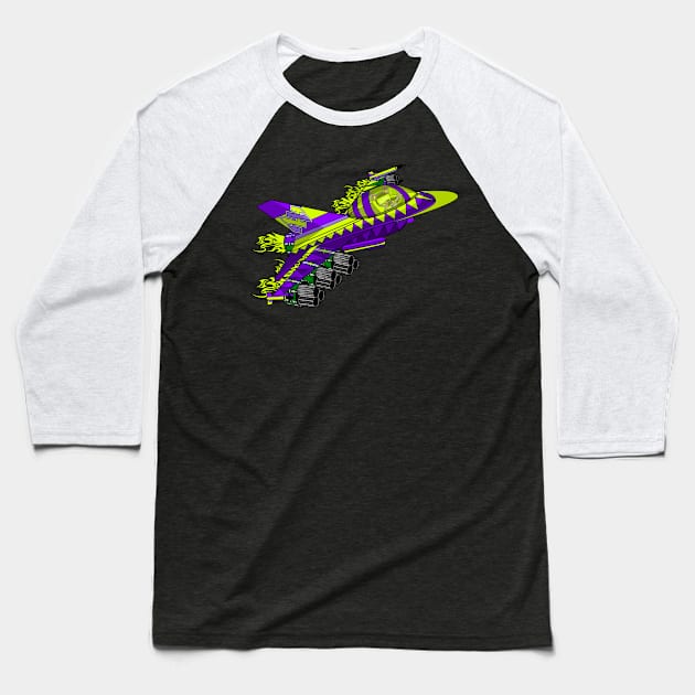 Hyper Hyena Warplane Baseball T-Shirt by MOULE